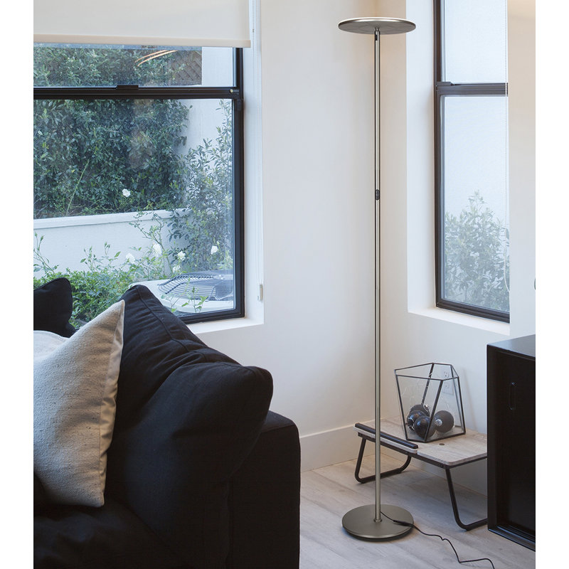 Lampe sur pied à DEL à intensité variable 63 po Sky Head, Nickel, 26 W