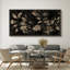 Minimal Botanical Noir Leaves Shadows, reproduction d'art sur toile-111665134-98042103