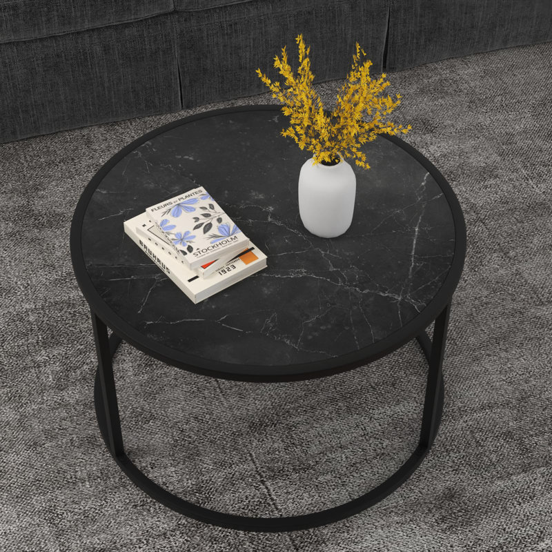 Table basse Deerika, Marbre noir