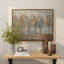 Toile dorée encadrée avec cadre doré 47 po x 2 po x 36 po