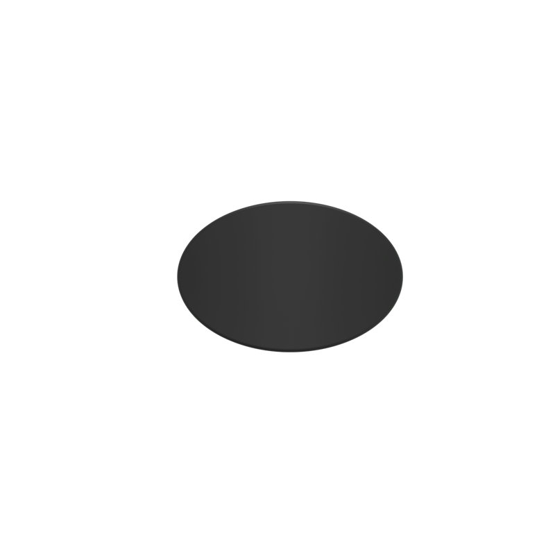 1 1/8" Length Oval Knob, Matt Black