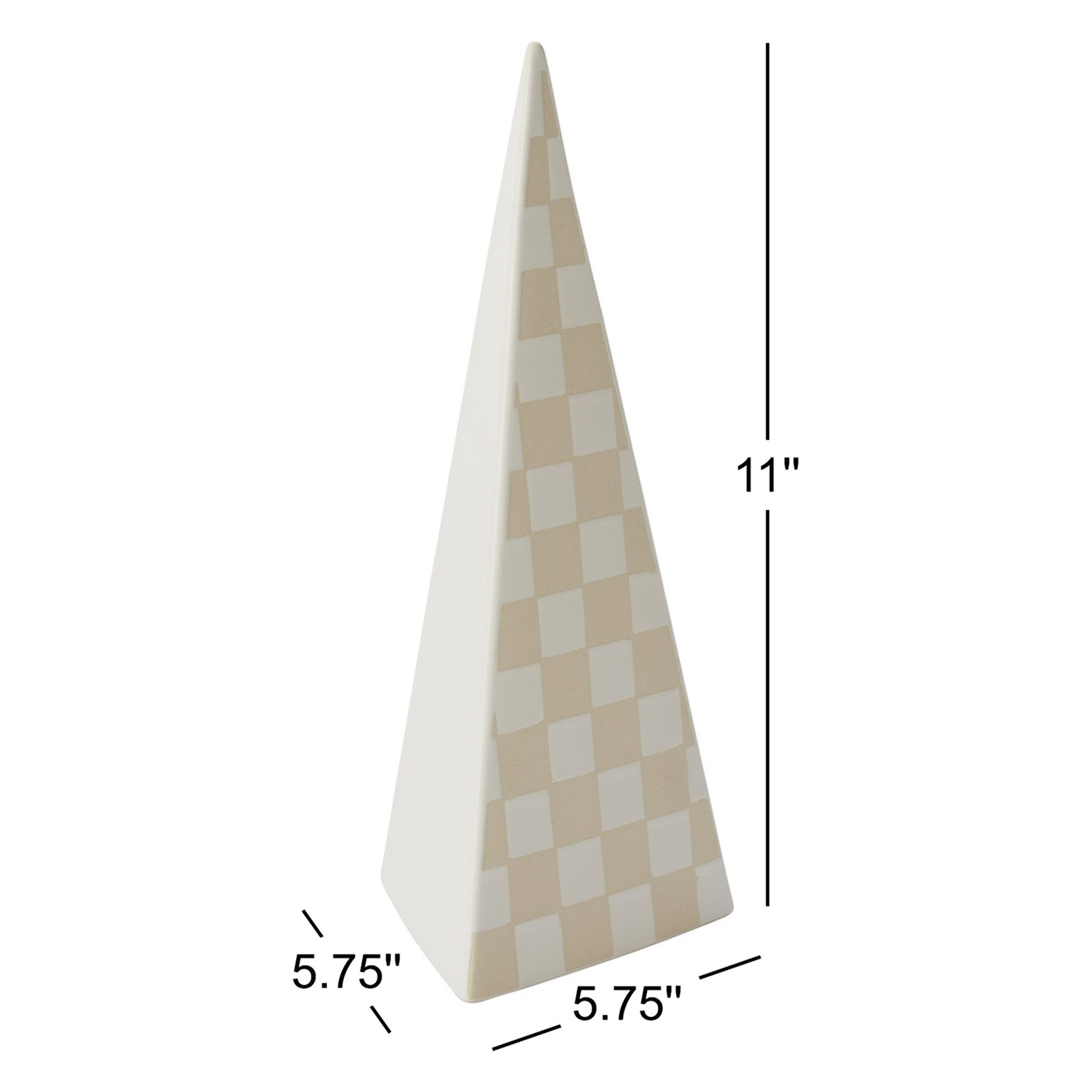 Checkered Tree Holiday Accent, 11" H x 5.75" W x 5.75" D