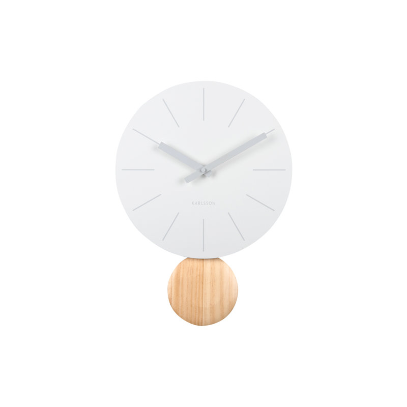 Steel Wall Clock, White