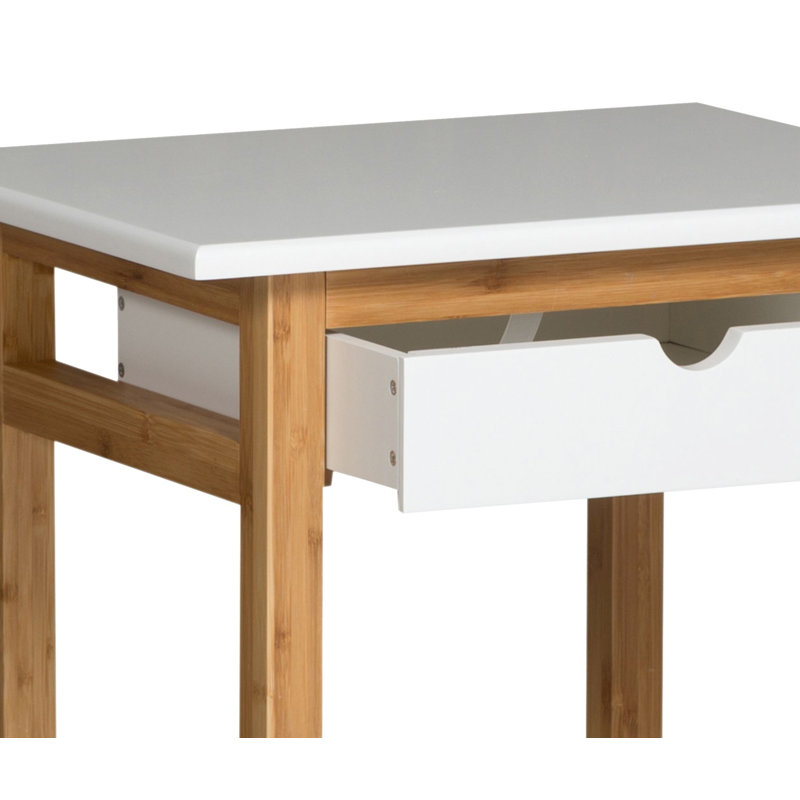 Table de bout Alfie-Thomas, Blanc