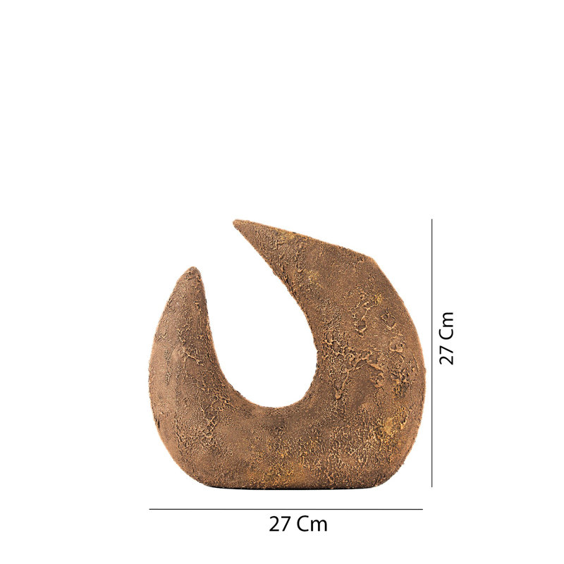 Hand-Painted Decorative Pot, Ceramic Body, 10.6 x 10.6 x 10.6 inches | Elegant Brown, Perfect for Home Decor & Indoor Plants | Unique Design Adds Charm to Any Space