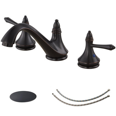 Widespread 2-handle Bathroom Faucet with Drain Assembly