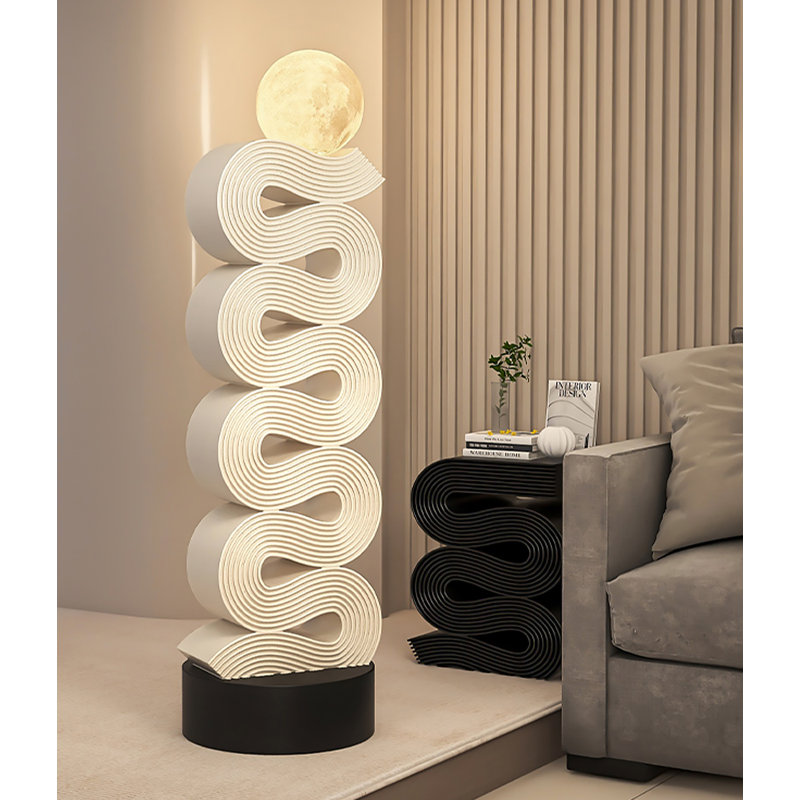 Lampe sur pied en résine et vinyle de style Mage