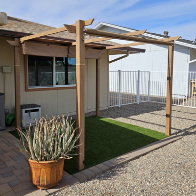 Mauve pergola rétractable d'extérieur 10 pi x 10 pi avec abat-jour de soleil en métal pour abri de jardin pour porche de plage