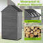 Armoire de rangement extérieure, remise à outils de jardin en bois, garde-robe extérieure en bois avec tablettes et loquet pour cour 39,56 po x 22,04 po x 68,89 po