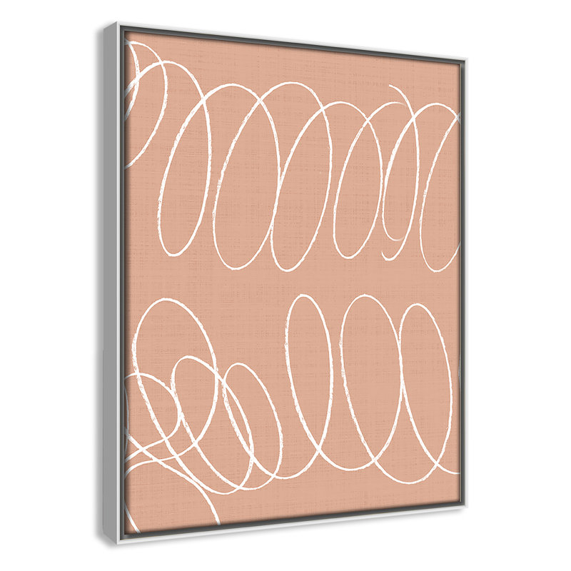 Colin "Winding Lines I" Print, 15.5" H x 12.5" W x 2" D, White Framed