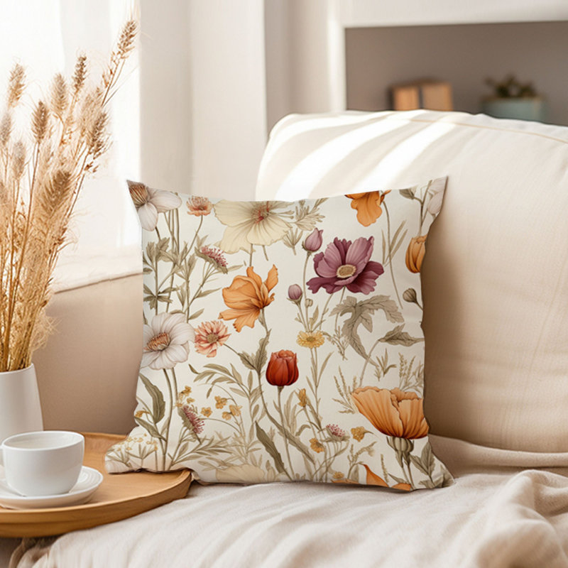 Botanical Wildflowers Pattern VIII Cottage & Cottagecore, 16" H x 16" W