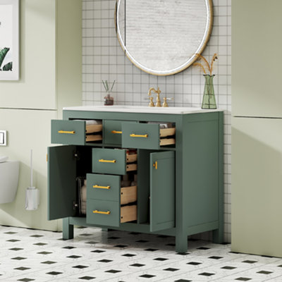 Meuble-lavabo 36 po avec lavabo en céramique