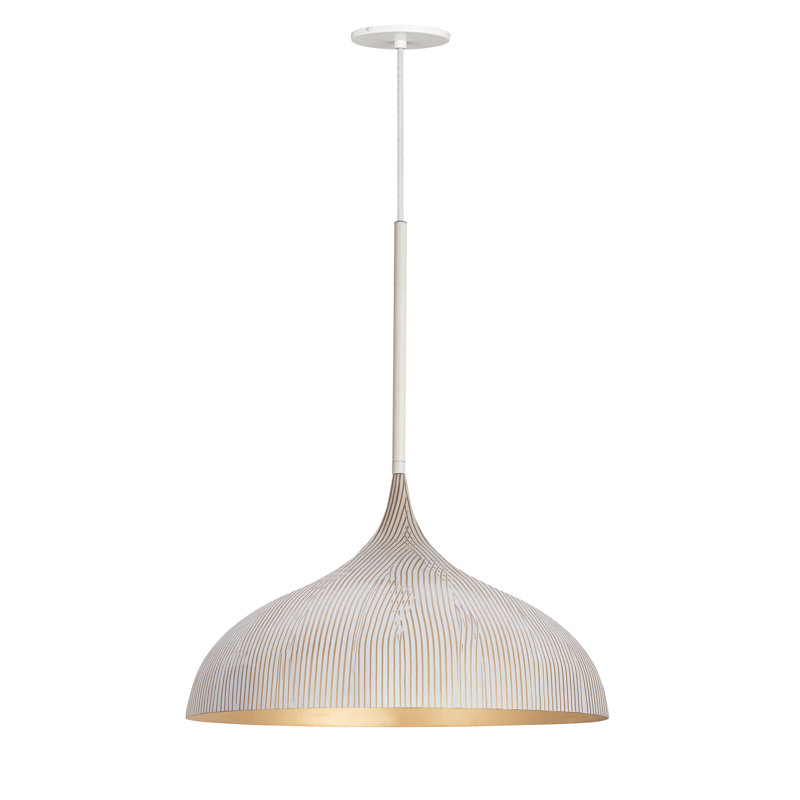 Fleur-Single Pendant, White, 145" H x 20.25" W x 20.25" D