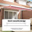 Brayden Studio Fabric Cover Retractable Door / Window Awning-1014054519-1014054509