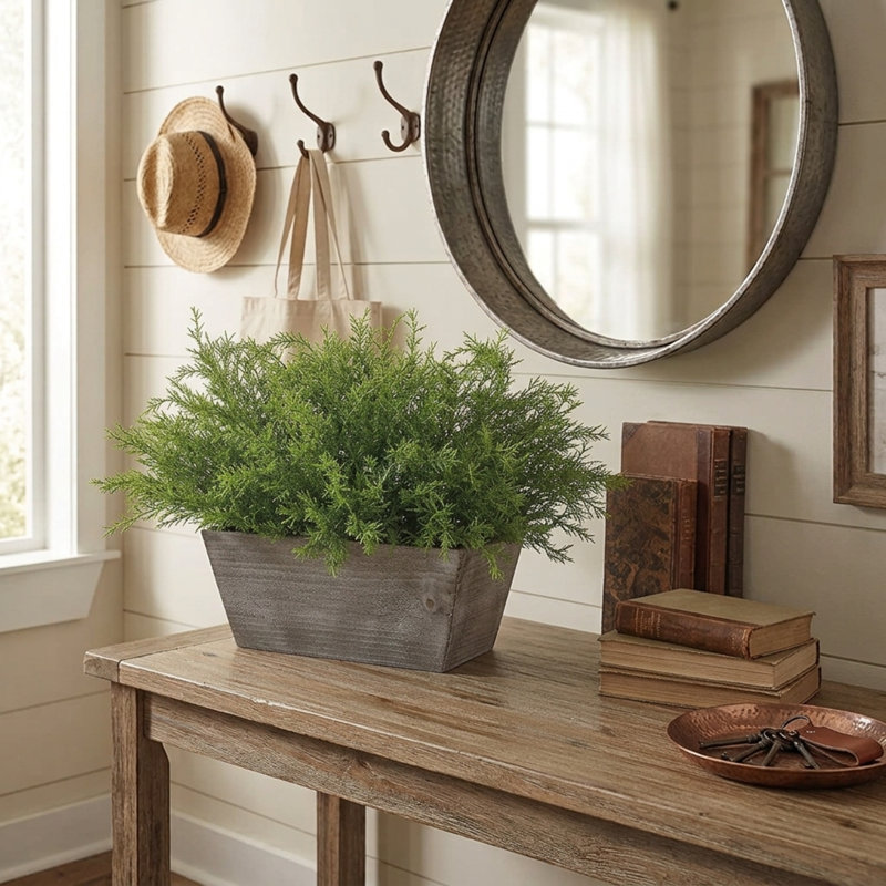 HF0792 13 " H Faux Plant, White