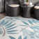 Tapis bleu sarcelle / ivoire Rowley