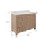 Ensemble de meuble-lavabo simple autoportant 48 po avec plateau en marbre d'ingénierie et lavabo en céramique blanche Belmont-596360112