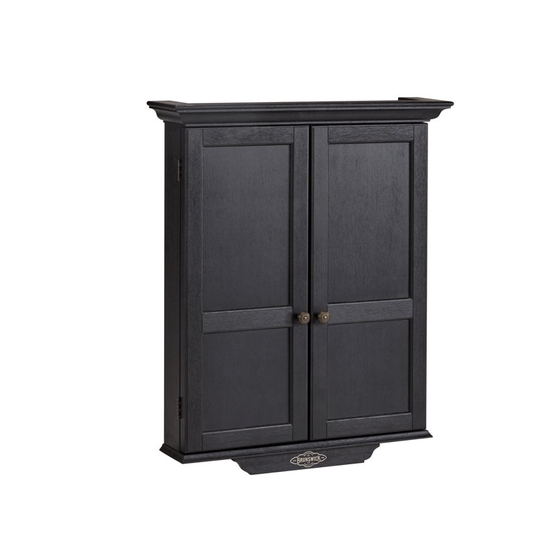 Brunswick Dartboard Cabinet, Black Wire Brush