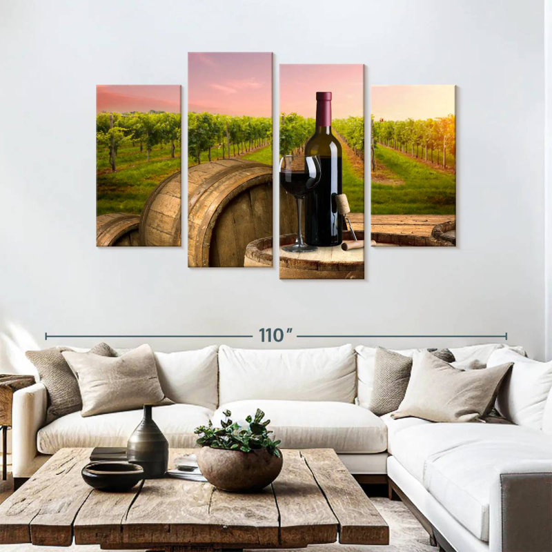 Yarlin Tuscan Wine Vineyard, 54" H x 84" W