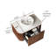 Meuble-lavabo mural moderne de 30 po avec lavabo, bords courbés, finition rayée 3D, tiroir à fermeture en douceur, lavabo en céramique, pré-assemblé-1184493552