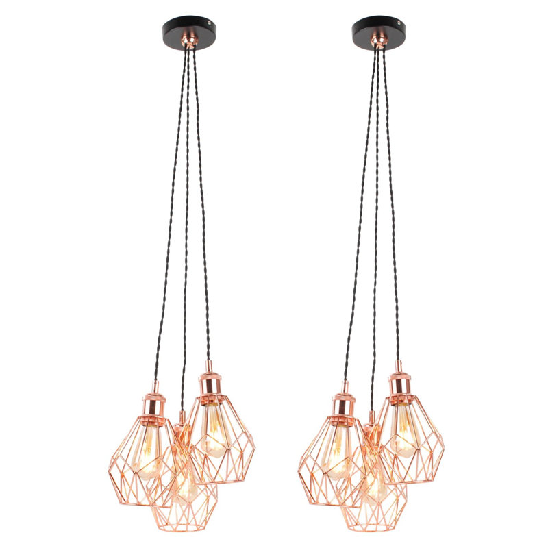 Grizelda 3 - Light Black/Rose Gold Pendant