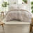 -Piece Cal King Bedding Sets, Linen Blend Terracotta Stripe Bedroom