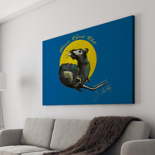 Blueeyedrat Canvas By F. Lin-Ray Art