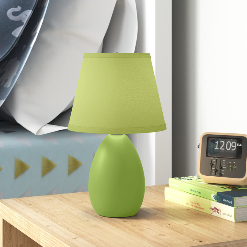Amishi Ceramic Table Lamp, Green