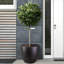 Concrete Effect Round Planter, Frostproof Outdoor Plant Pot, Round Garden Planter with Drainage Holes-39260671-39260878