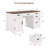 Clabe 55'' Farmhouse Executive Desk with Drawers, File Cabinet and Power Outlets-1382263150