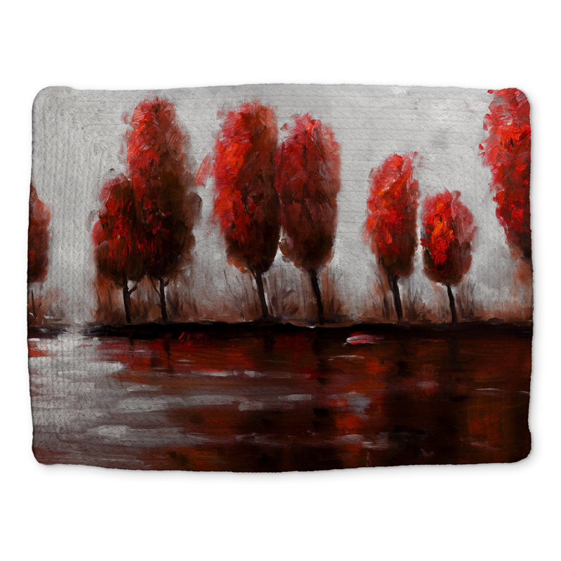 Napperon Red Trees