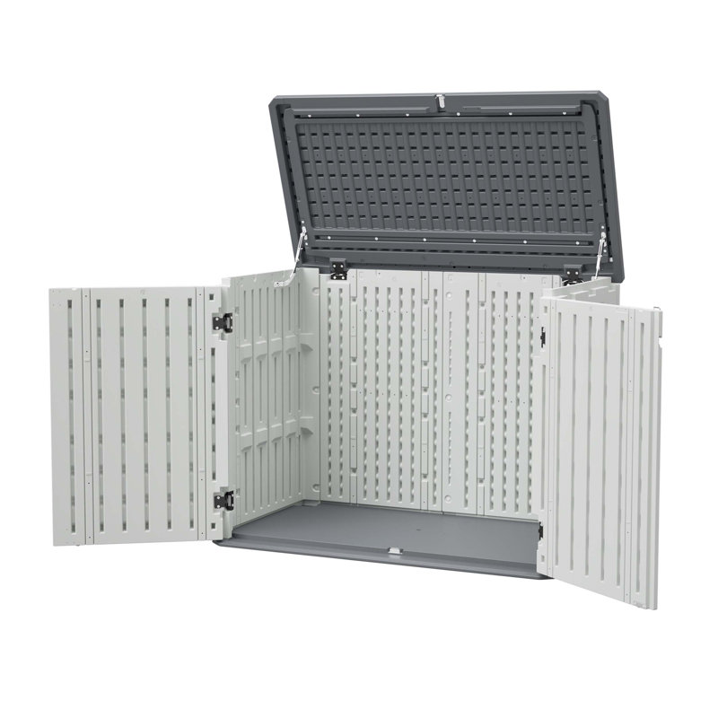 Large Outdoor Lockable Storage Shed with Weather Resistance, Ideal for Backyards, Patio, and Garden to Store Various Items