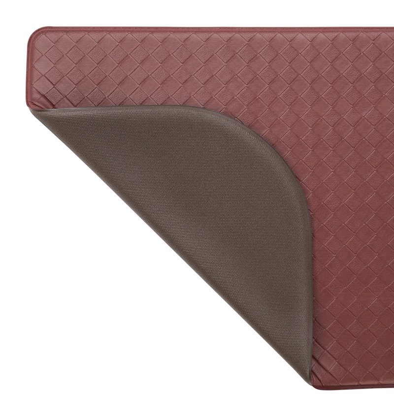 Soothing Comfort Standing Anti-fatigue Mats, Red, Semi-Circle 1' 6" x 5'