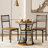 Round Wood Top Metal Base Dining Table-368476530