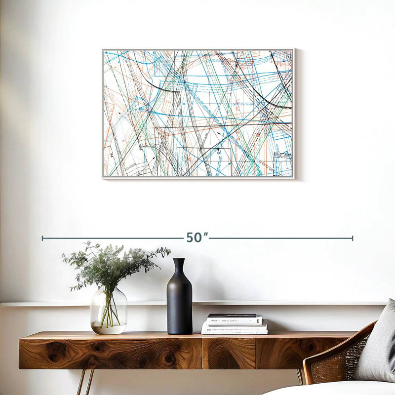 Motif de couture, Cadre flottant blanc, 31 po x 21 po