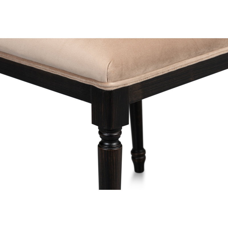 Chaise d'appoint en tissu noire / brune