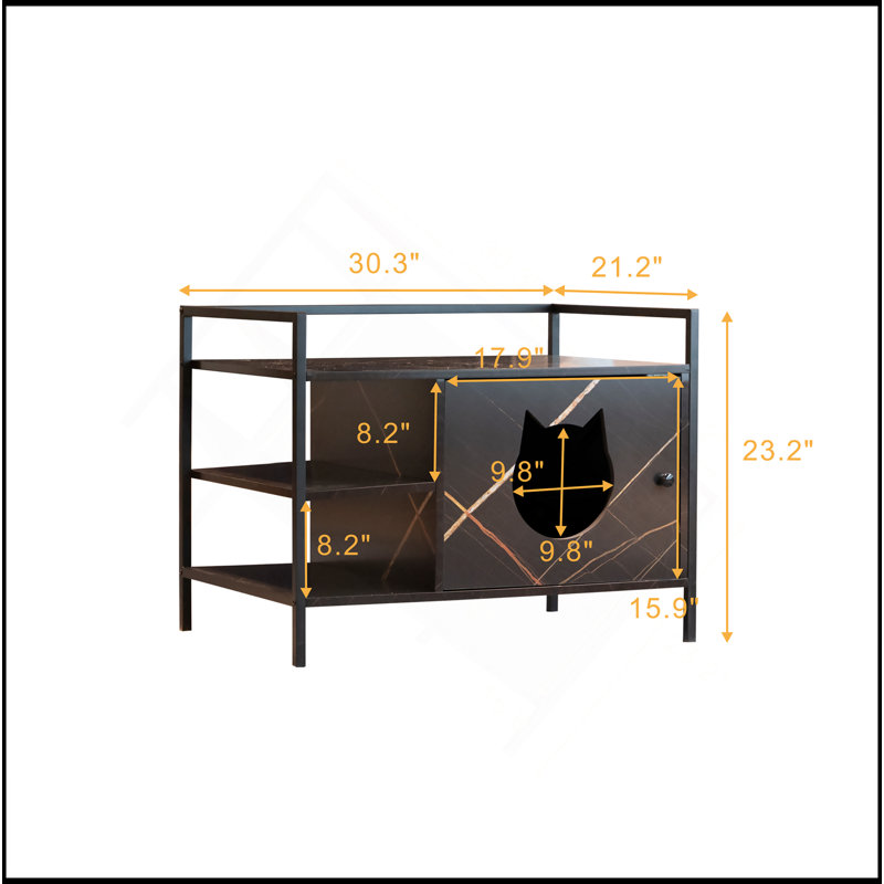 Cat Litter Box Furniture Hidden Litterbox Enclosures