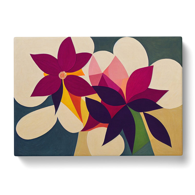 Hydrangea Flower Abstract Vol.1 - Wrapped Canvas Print, 50cm H x 76cm W x 3cm D