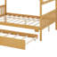 Lit double en bois avec lit gigogne-1158639693