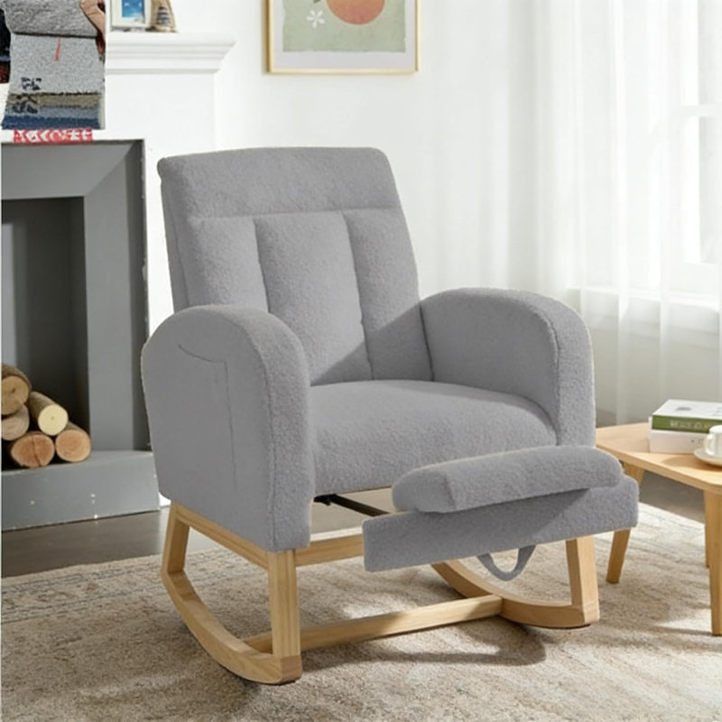 Upholstered Lounge Chair, Grey