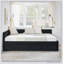 Upholstered Tufted Bed Frame with Two Drawers, Sofa Bed Frame with Comfortable Backrest and Armrests, Velvet