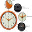 Infinity Instruments LTD. Rétro horloge murale de cuisine Mid Century