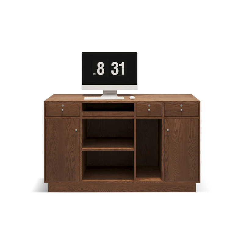 Contemporary Rectangular Manufactured Wood Reception Desk