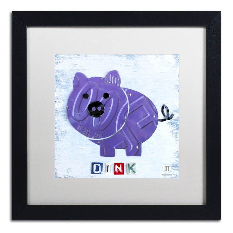 «Ammara Oink the Pig» par Design Turnpike, art encadré, H 11 po x l 14 po x P 0,5 po