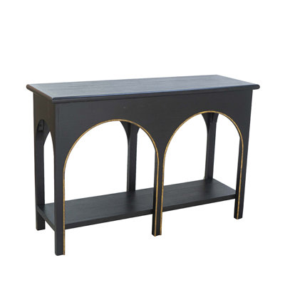 Elegant Modern Console Table with Gold Accents
