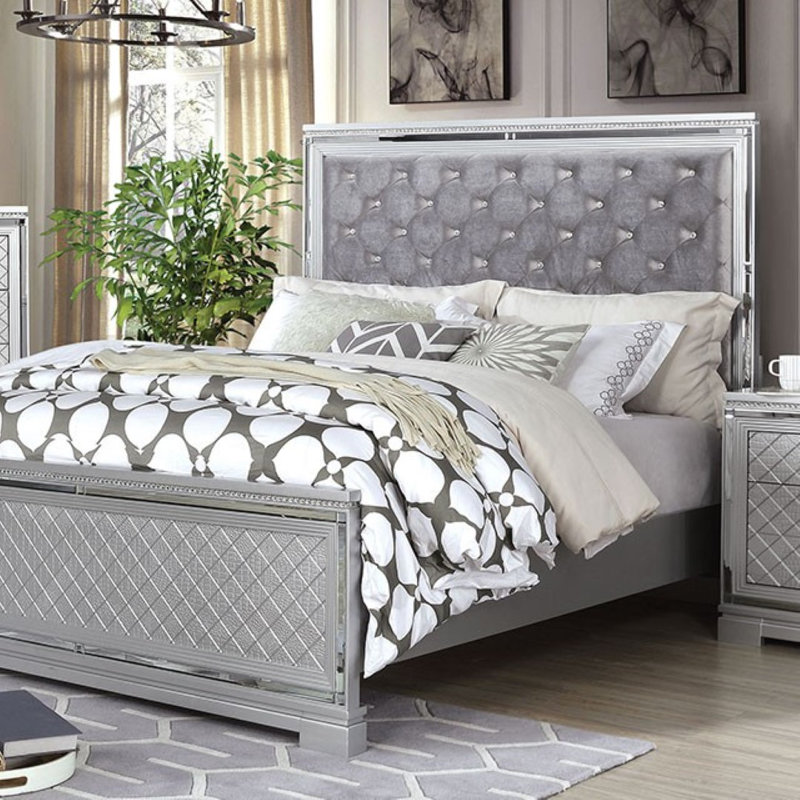 Johinston Upholstered Platform Bed, Queen