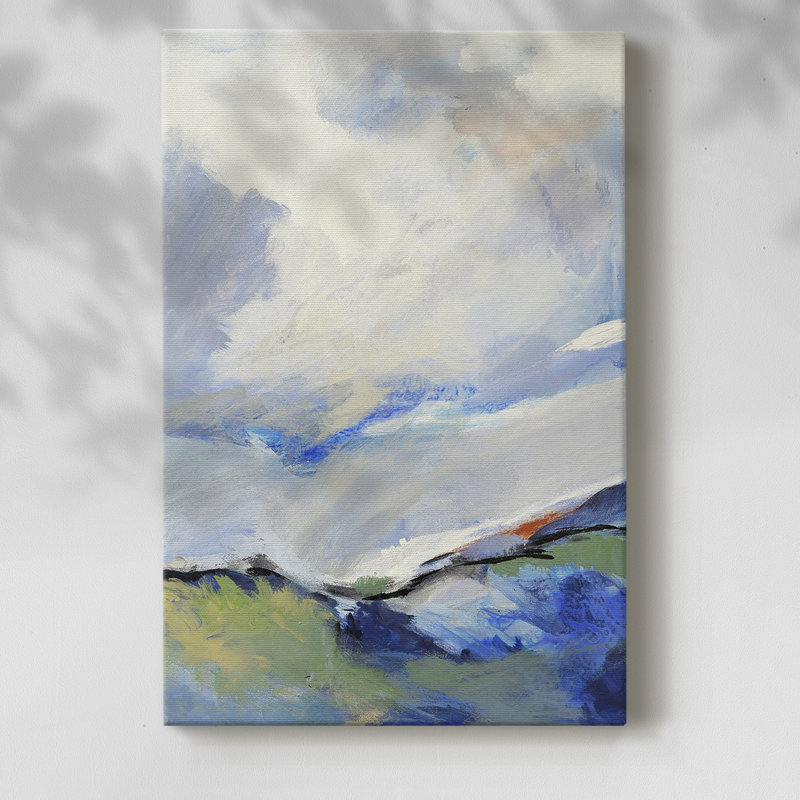 Autour des nuages III - Cavas enveloppés de galerie, H 18 po x l 12 po