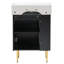 21.6" Black Bathroom vanity, Combo Cabinet, Bathroom Storage Cabinet, Single Ceramic Sink, Left side storage