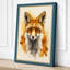 Fox Portrait in Watercolour Boho - Wrapped Canvas-91082640-91082634