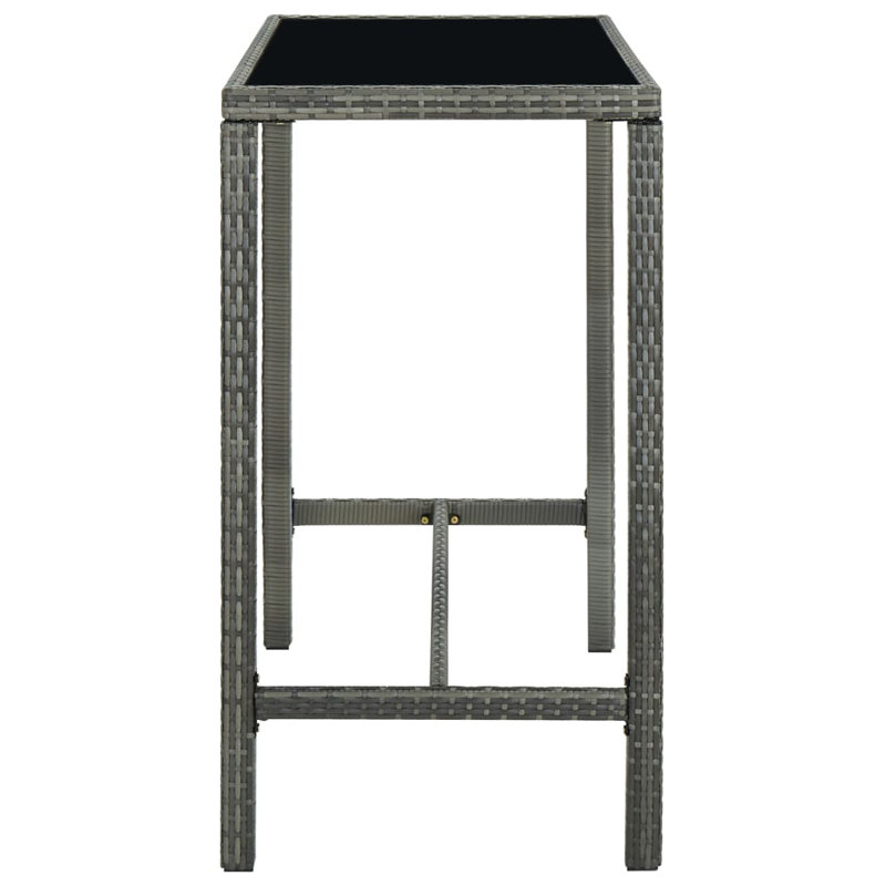 Mamers Bar Table, Gray, 51.2" L x 23.6" W x 43.3" H